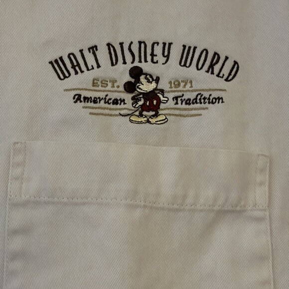 Vintage Disney World Mickey Mouse Shirt Medium Button Down Vacation Resort - Picture 3 of 13